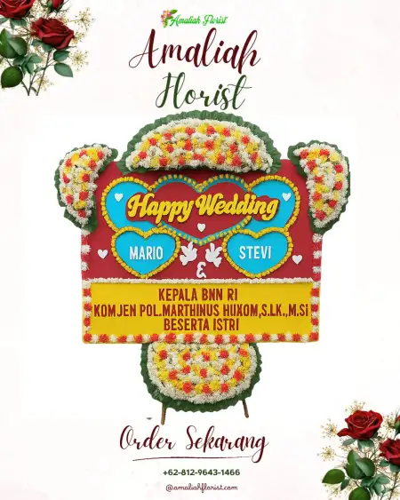 Papan Bunga Pernikahan Semin